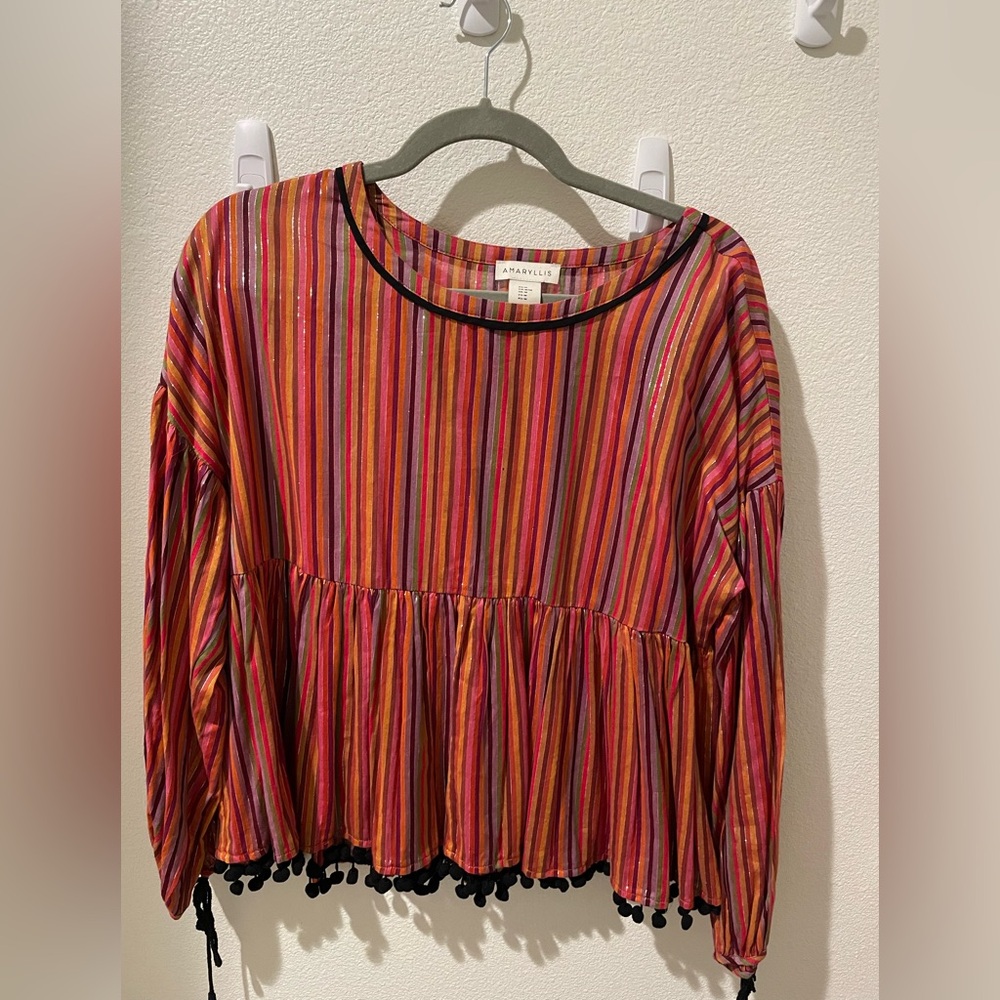 Amaryllis Vibrant Striped Blouse
